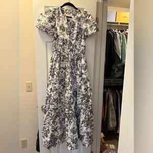 Anthropologie Somerset Maxi Dress XS Gray/White